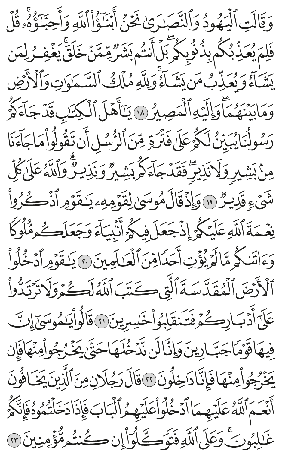 ياقوم ادخلوا الأرض المقدسة التي كتب الله لكم ولا ترتدوا على أدباركم فتنقلبوا خاسرين 