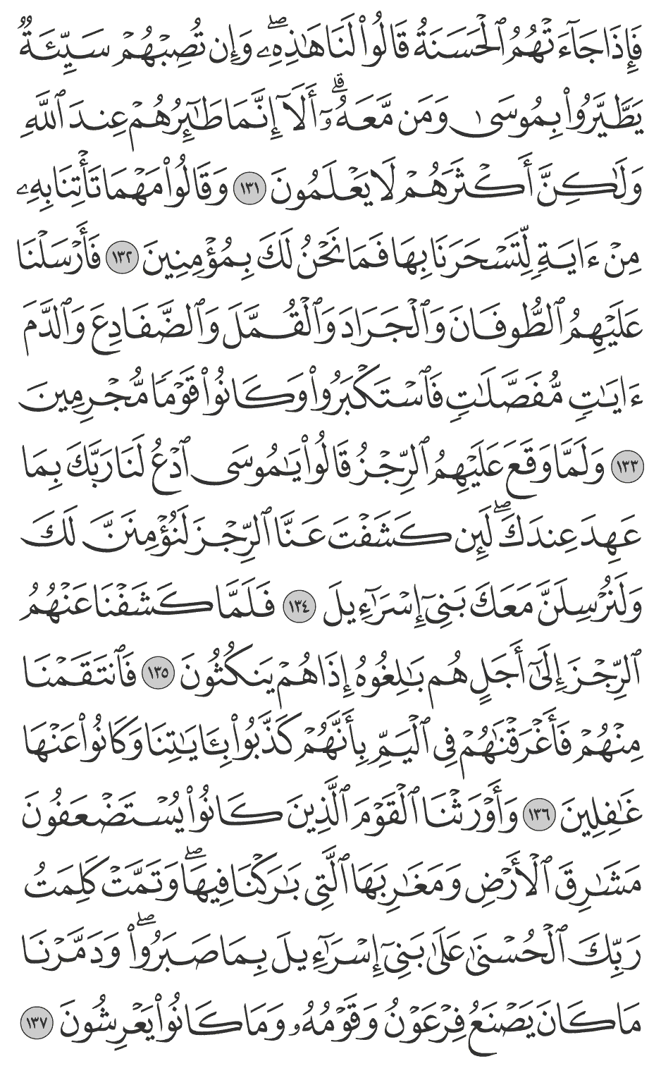 ولما وقع عليهم الرجز قالوا يموسى ادع لنا ربك بما عهد عندك لئن كشفت عنا الرجز لنؤمنن لك ولنرسلن معك بني إسرآئيل 