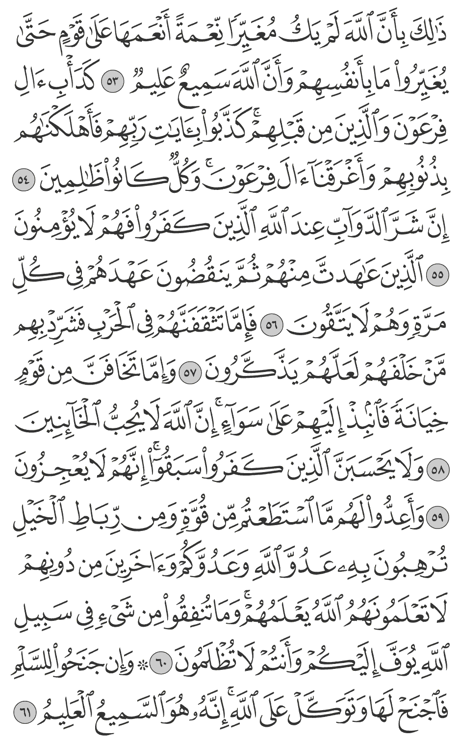 ذلك بأن الله لم يك مغيرا نعمة أنعمها على قوم حتى يغيروا ما بأنفسهم وأن الله سميع عليم 