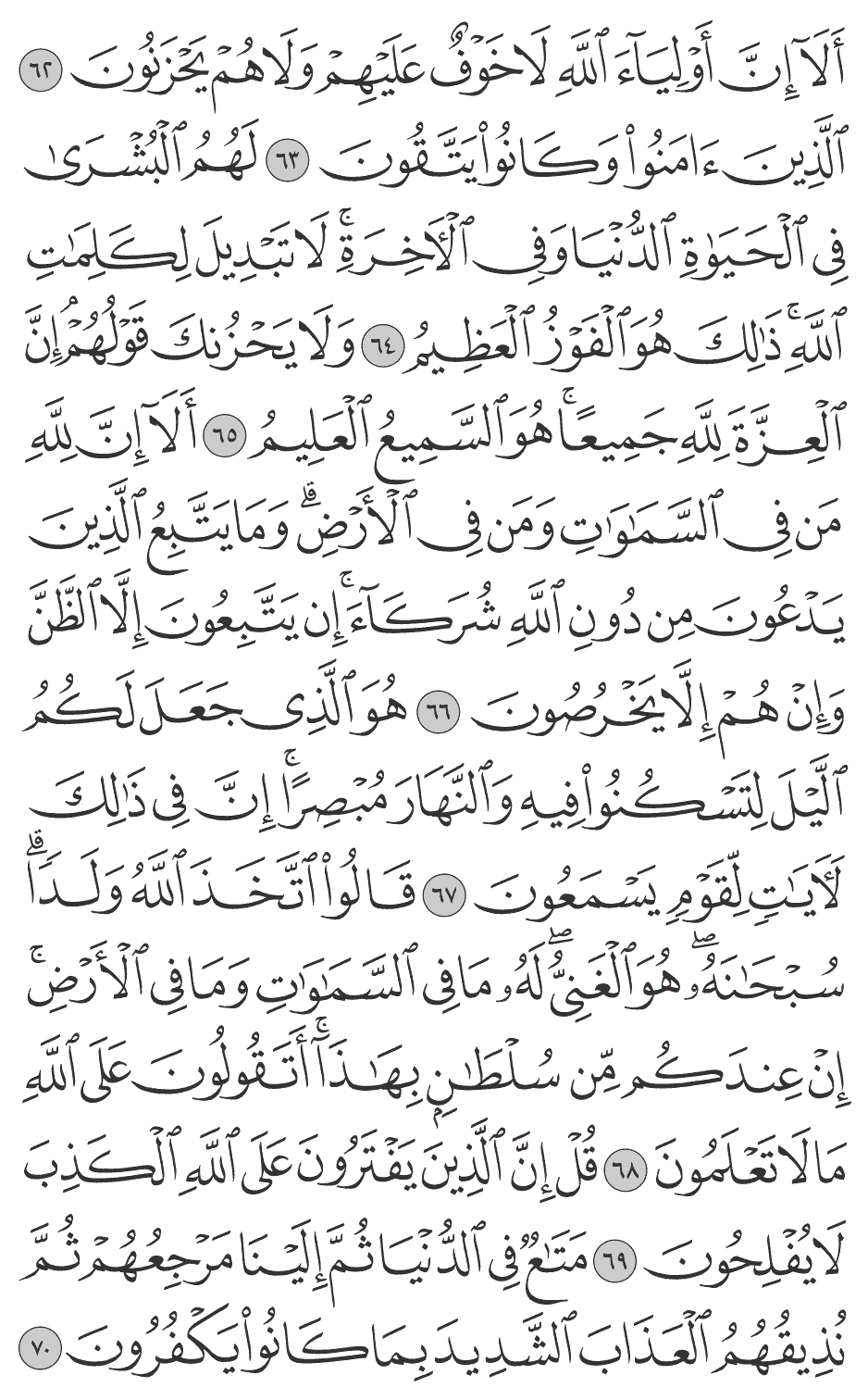 ألا إن لله من في السماوات ومن في الأرض وما يتبع الذين يدعون من دون الله شركآء إن يتبعون إلا الظن وإن هم إلا يخرصون 