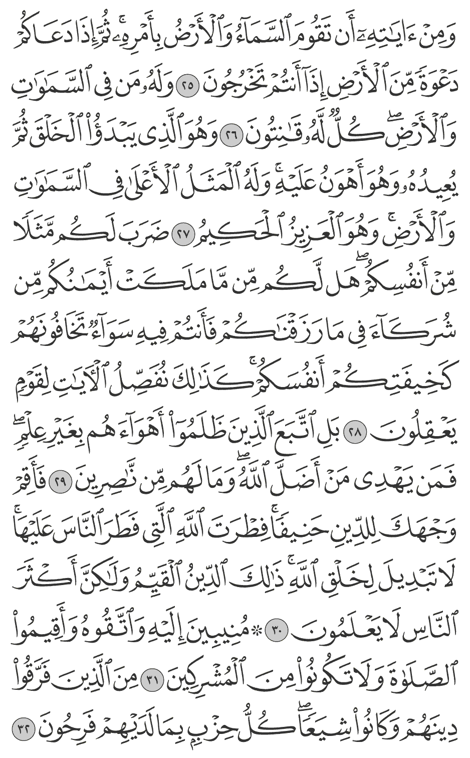 فأقم وجهك للدين حنيفا فطرة الله التي فطر الناس عليها لا تبديل لخلق الله ذلك الدين القيم ولـكن أكثر الناس لا يعلمون 