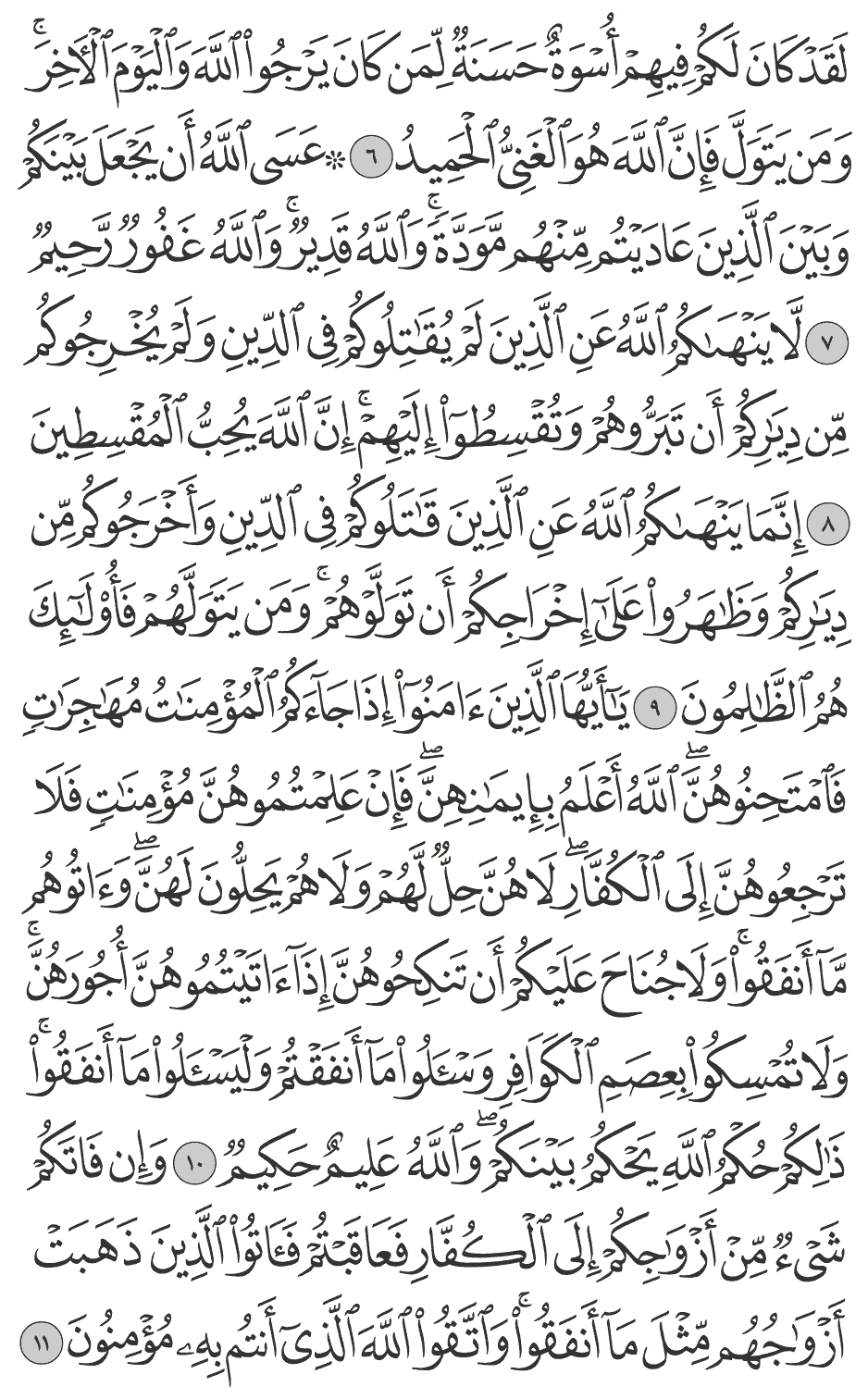 لا ينهاكم الله عن الذين لم يقاتلوكم في الدين ولم يخرجوكم من دياركم أن تبروهم وتقسطوا إليهم إن الله يحب المقسطين 